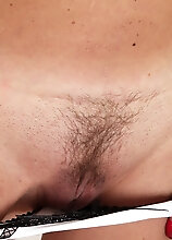 Blond Housewife Ali Jones Exposes Her Trimmed Pussy.